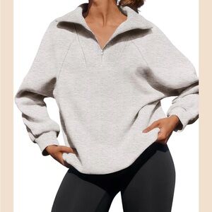 NWT Zesica Womems Quater Zip High Neck Pullover Sweatshirt/ Sz Small